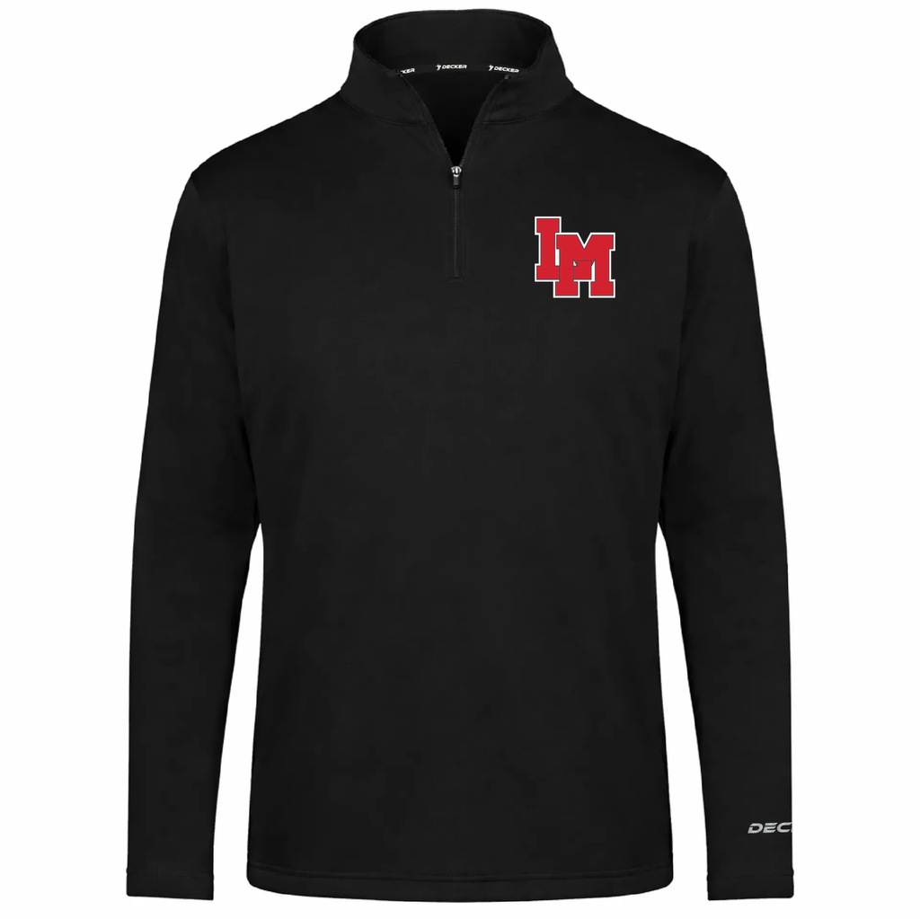 [FOLQFFBK-AXS-LOGO1] Decker Men's FlexFleece 1/4 Zip (Black, Adult XS, Logo 1)