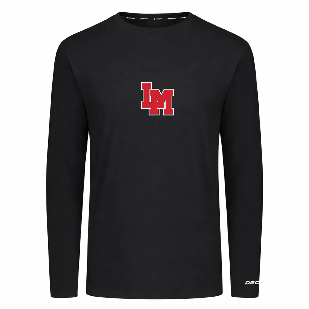 [FTLCUBBK-AXS-LOGO1] Decker Adult Tri-Blend T-Shirt - Long Sleeve (Black, Adult XS, Logo 1)