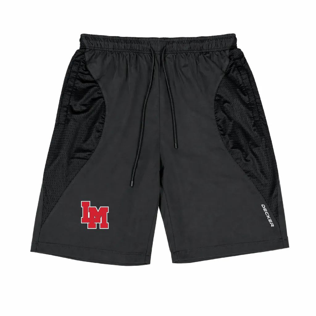 [CUS-DFW-SHOR-PER-CRV-BLK-YXXS-LOGO1] Decker Shorts (Curve Shorts) (Youth XXS, Logo 1)
