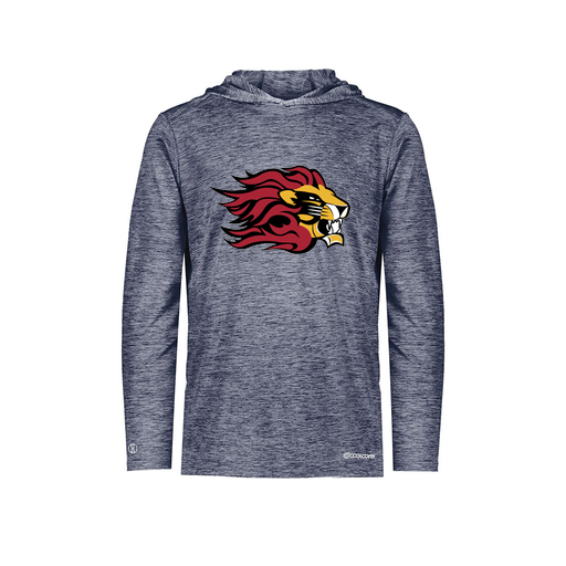 [FOLHCGNV-YS-LOGO2] Decker Youth Charge Hoodie (Youth S, Navy, Logo 2)