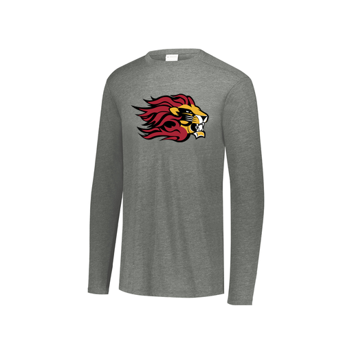 [FTLCUBGY-YS-LOGO2] Decker Youth Tri-Blend T-Shirt - Long Sleeve (Youth S, Gray, Logo 2)